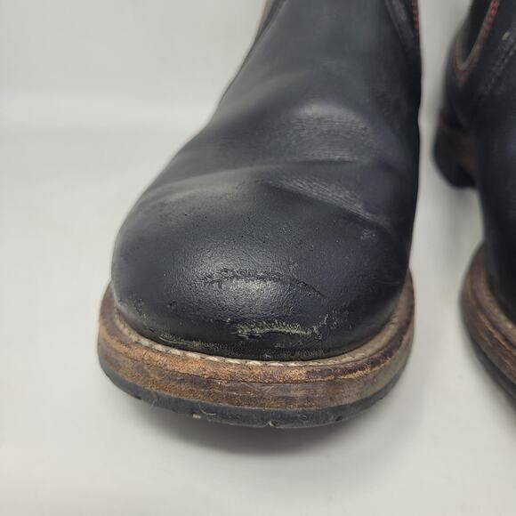 VTG Red Wing Shoes Boots 10.5D Black Leather Chelsea Rancher Workwear USA Ankle - Picture 10 of 13